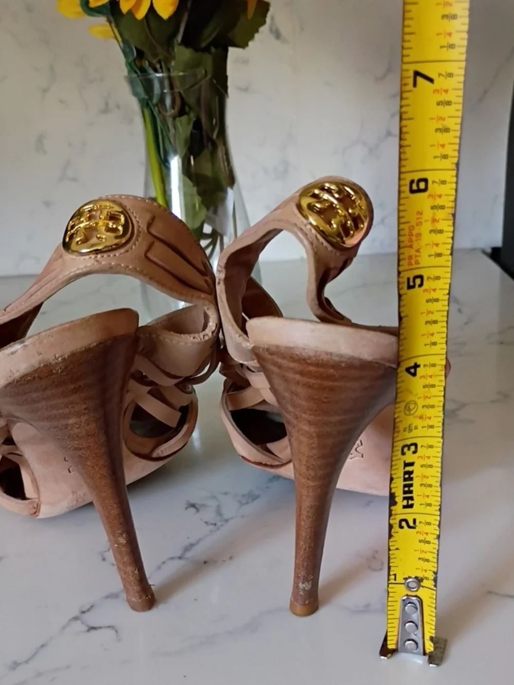 Tory Burch Woven Tan Leather HEELS